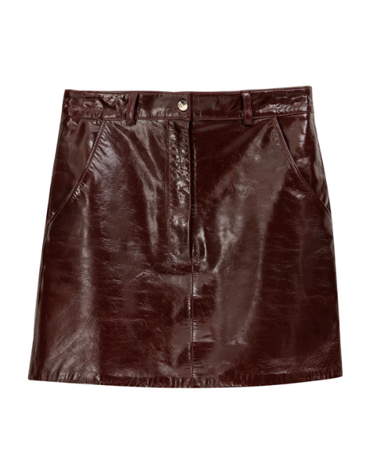 DENEUVE LEATHER SKIRT