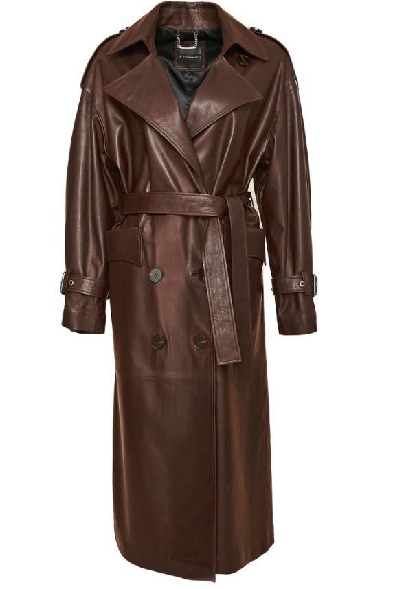 GLAMOUR OVERSIZED LEATHER COAT