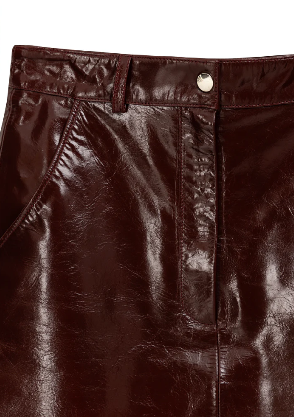 DENEUVE LEATHER SKIRT