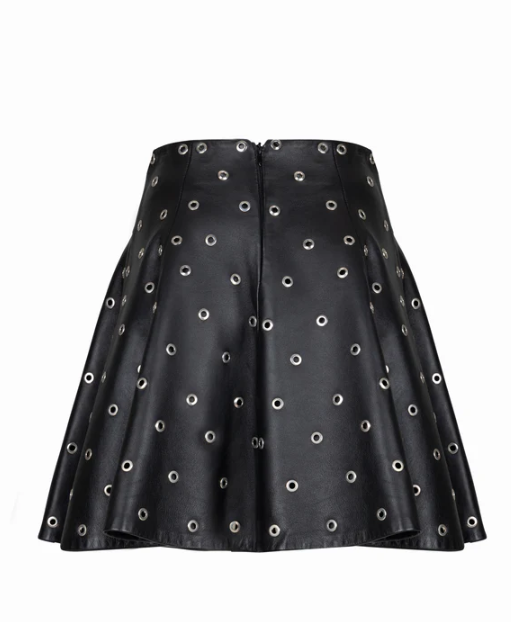 PUNK SWING LEATHER SKIRT