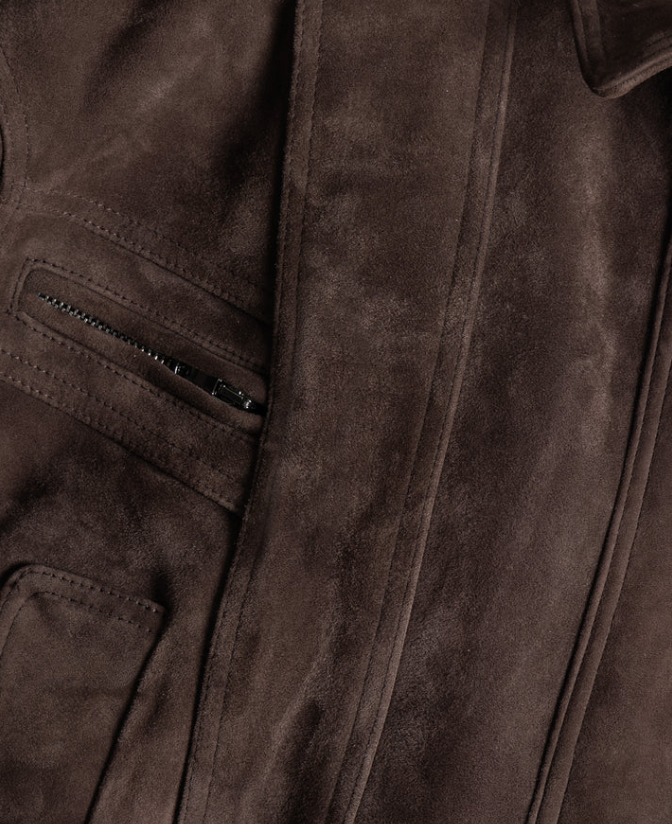 CAVALIERE BOMBER BROWN SUEDE